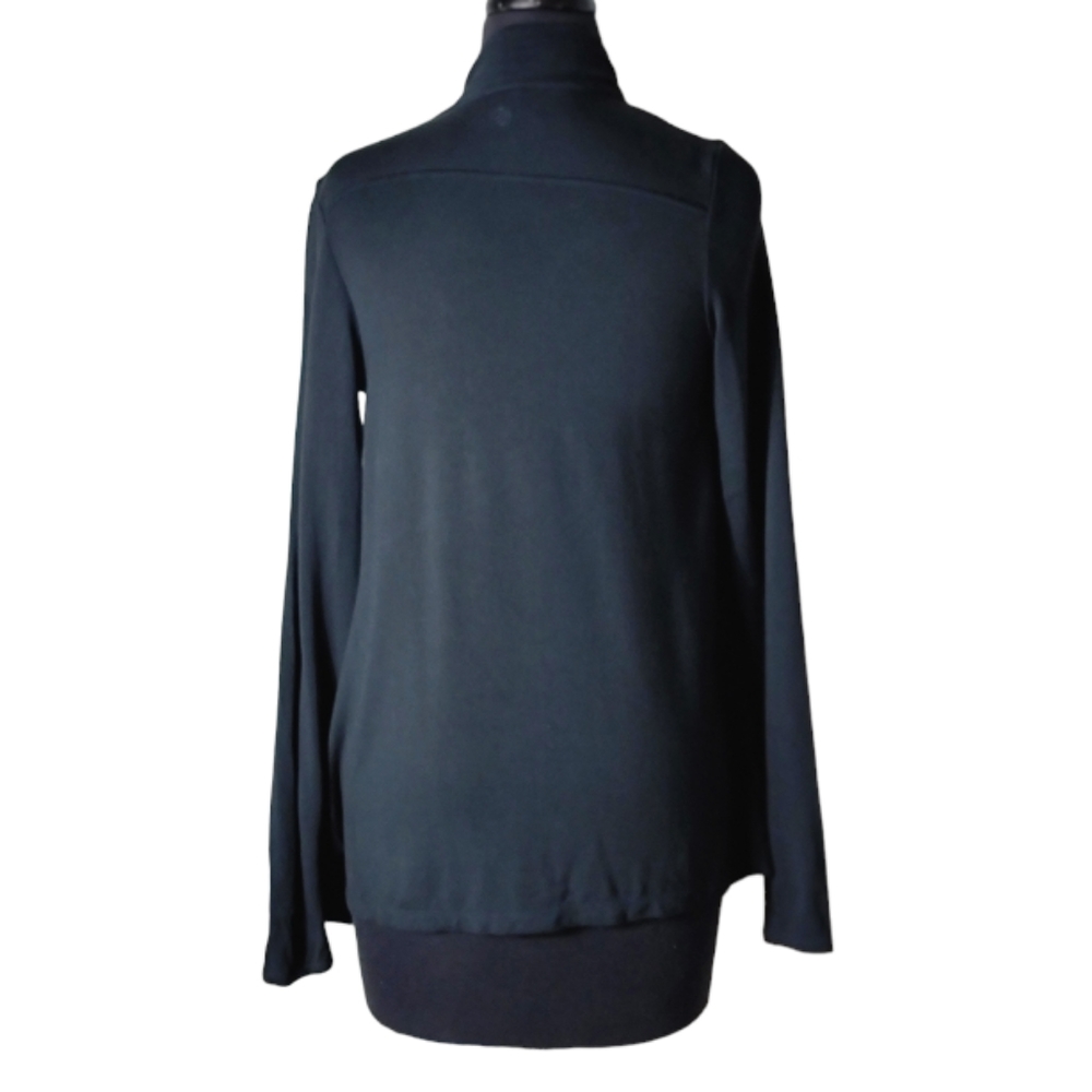 MPG Mondetta women's S/P black open front asymmetrical performance cardigan - Picture 3 of 8